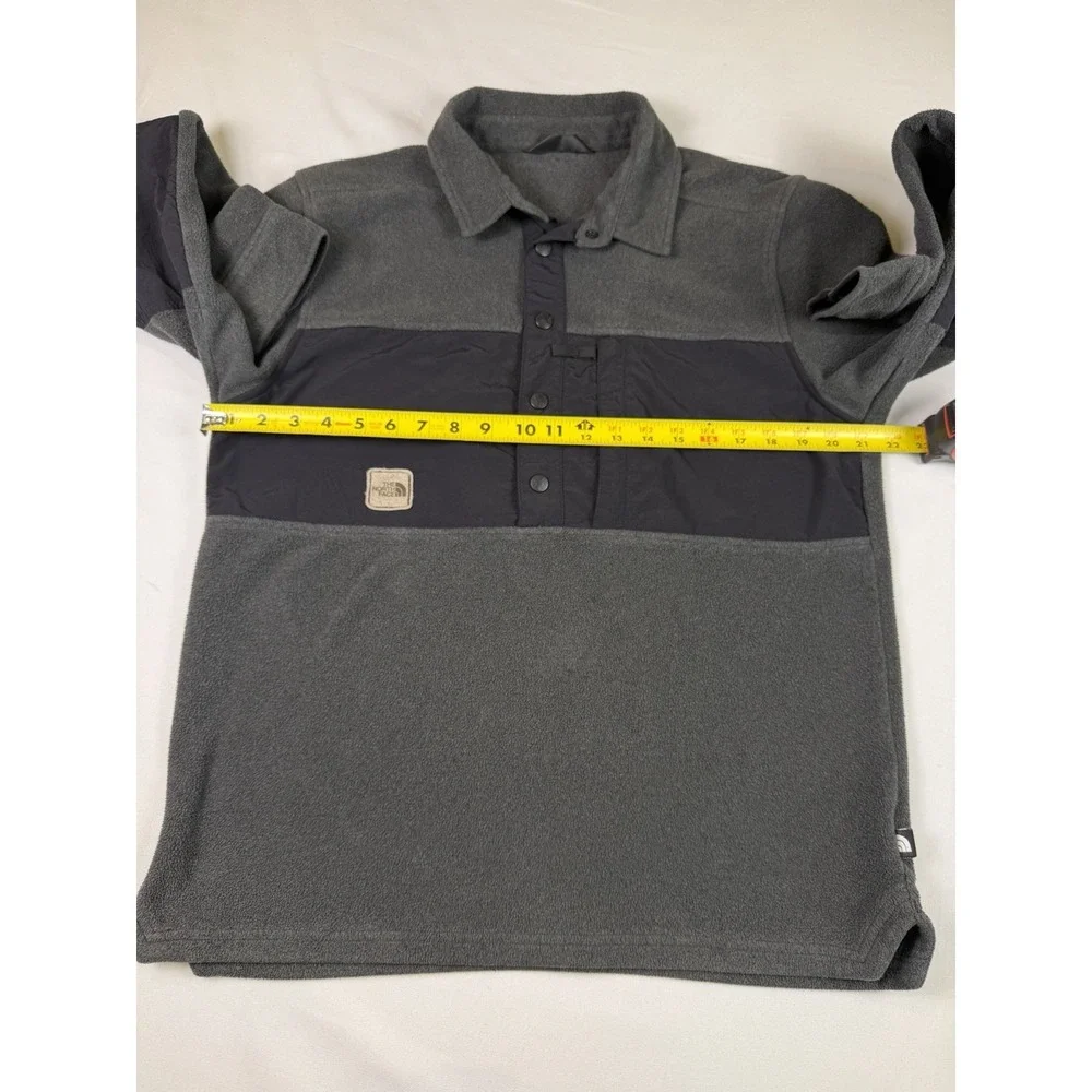 The North Face Men's‎ Davenport Pullover Fleece Gray Black Long Sleeve Size M